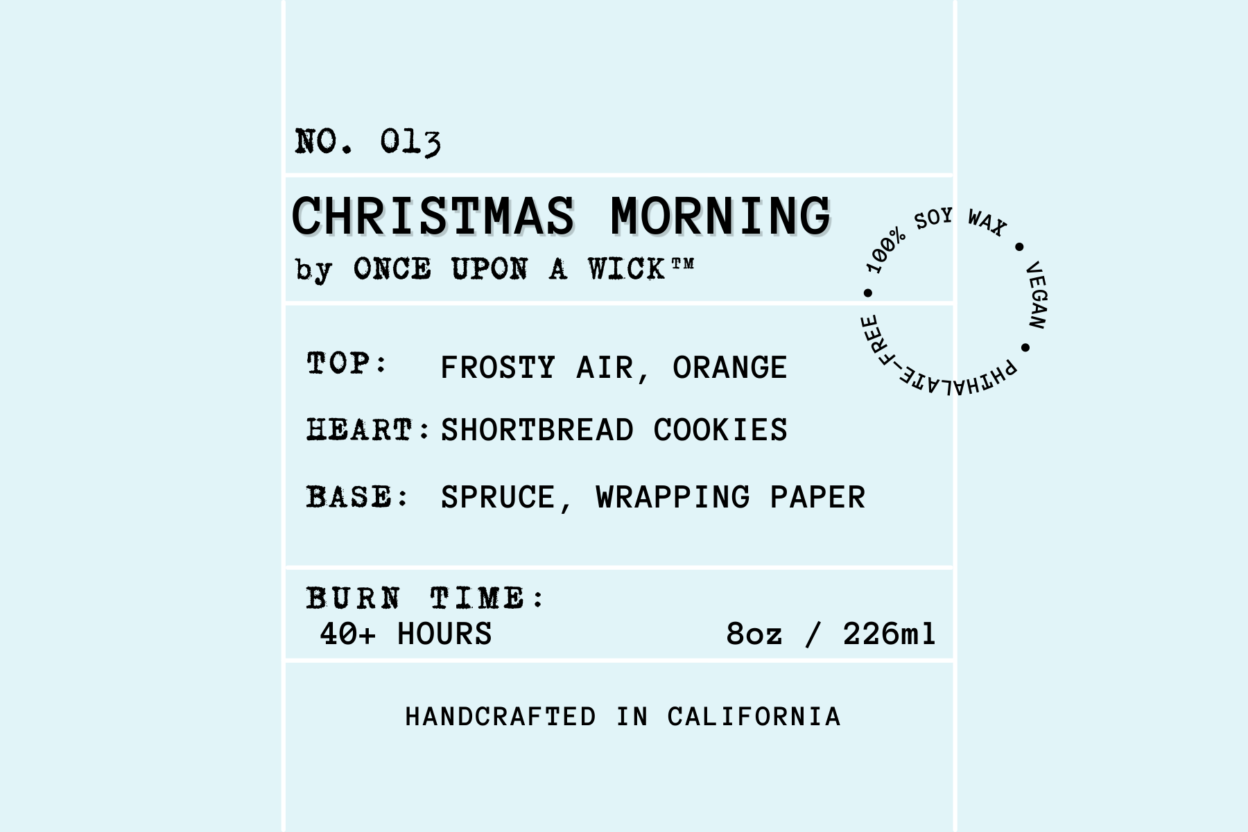 No. 013 | Christmas Morning ✦ Winter Collection