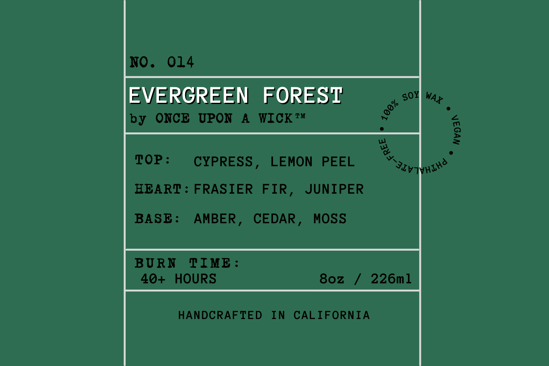 No. 014 | Evergreen Forest ✦ Winter Collection